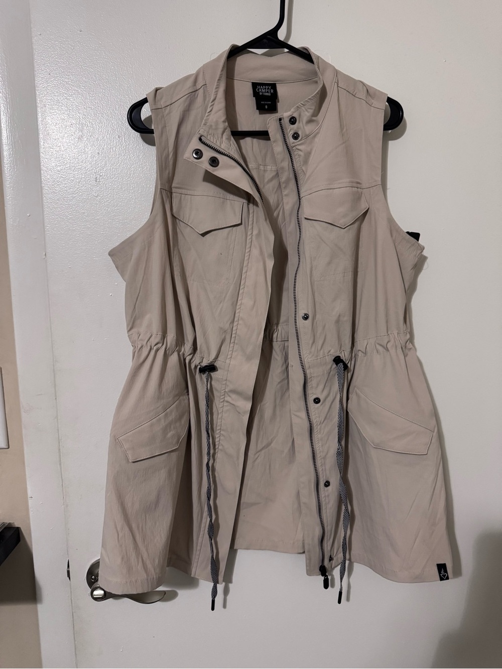 torrid Sleeveless Utility Vest in Light Beige